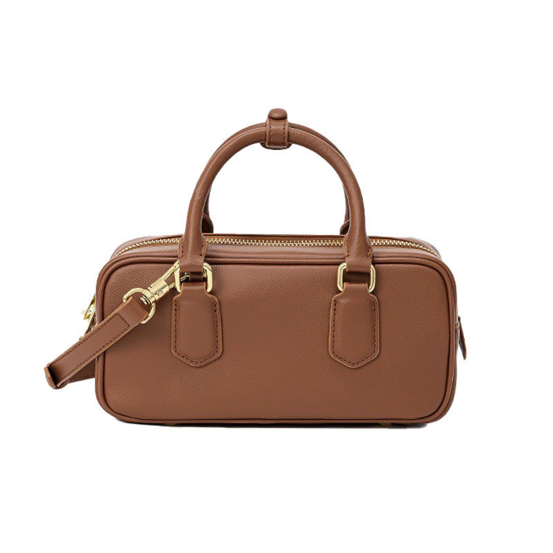 Vintage Aito Nahka Olkalaukku