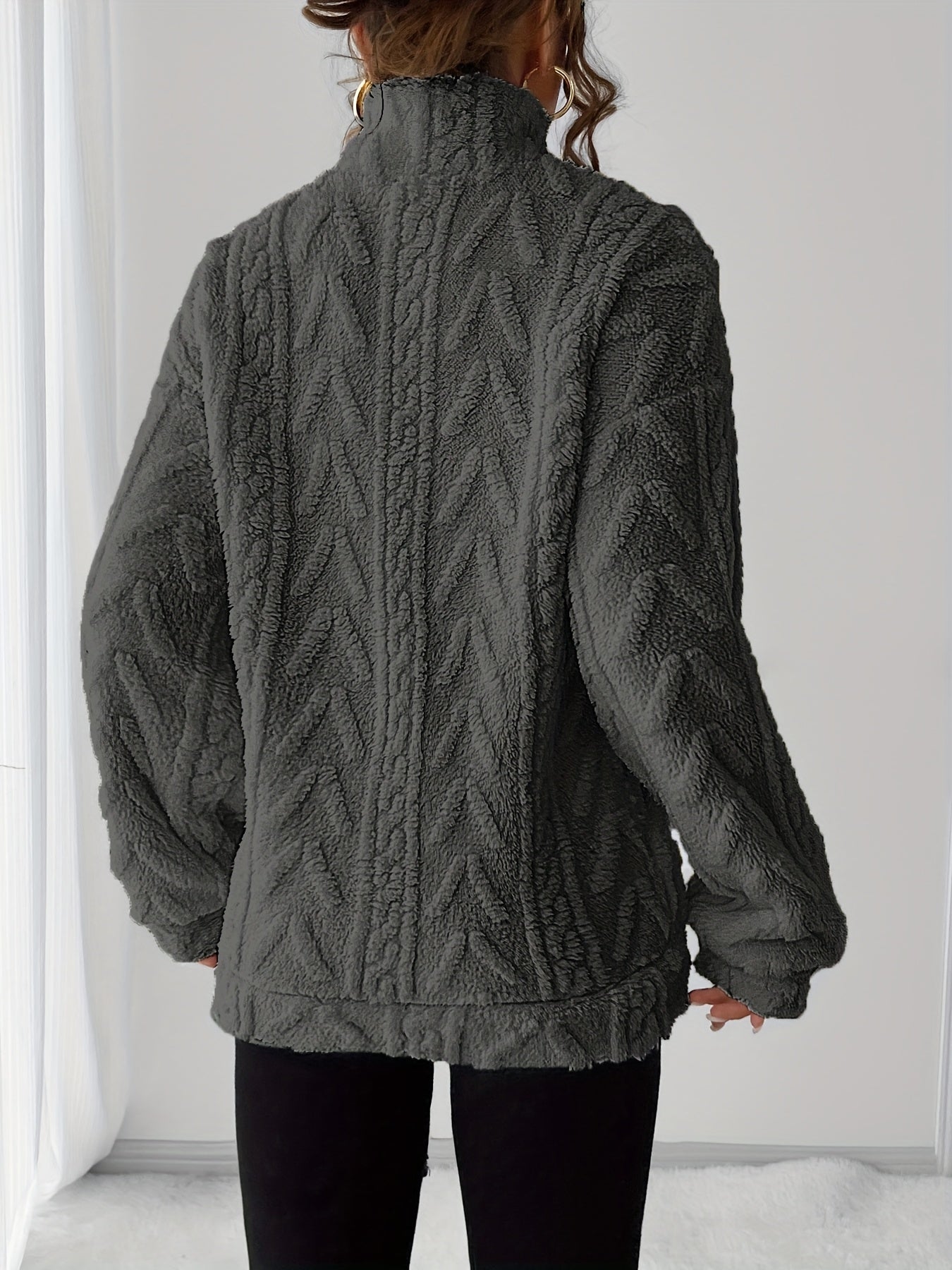 Joët | Pehmeä Neulefleece-Pusero Puolivetoketjulla