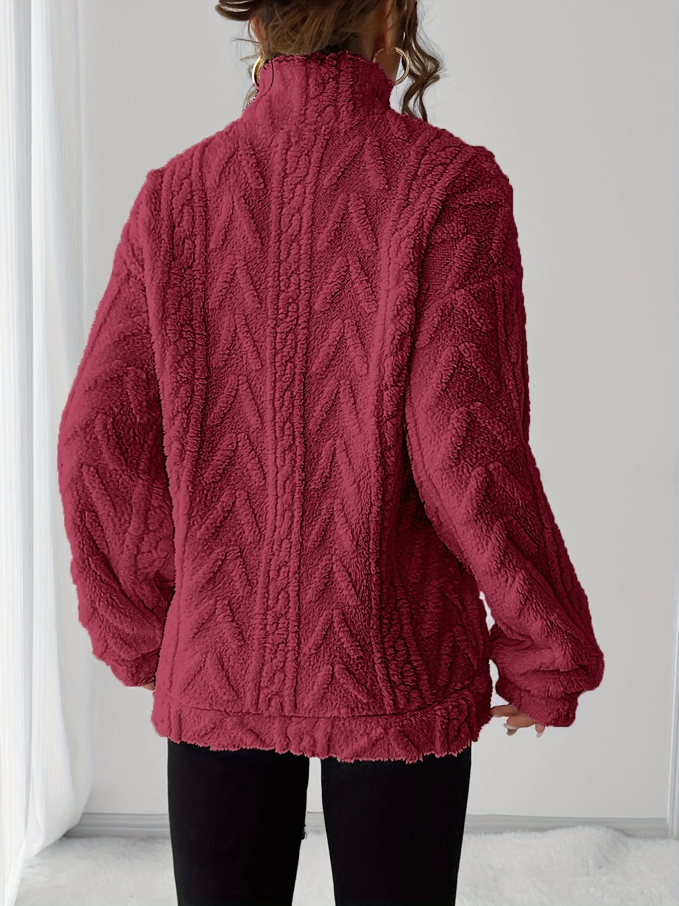 Joët | Pehmeä Neulefleece-Pusero Puolivetoketjulla