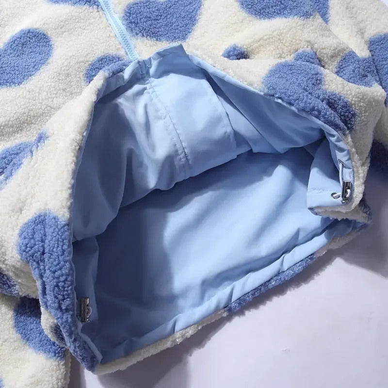 Daria™ – Kaksipuolinen sydänkuvioinen takki